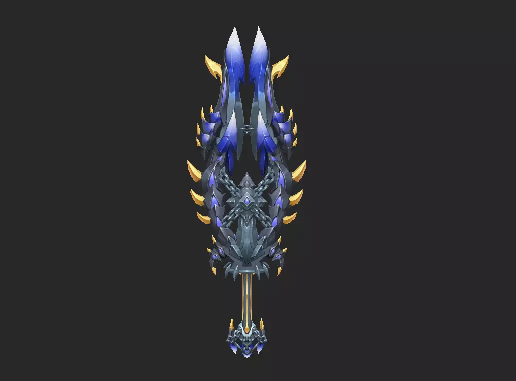Pack With 30 Fantasy Swords - Part 15 Low-poly 3D model_22