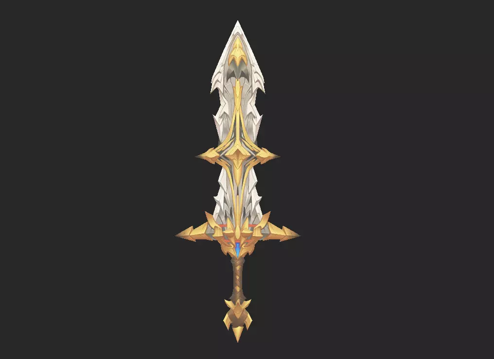 Pack With 30 Fantasy Swords - Part 15 Low-poly 3D model_5