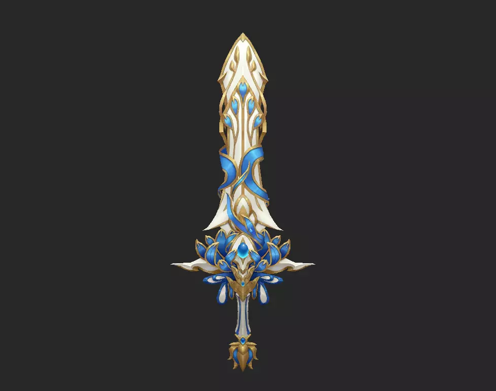Pack With 30 Fantasy Swords - Part 15 Low-poly 3D model_23