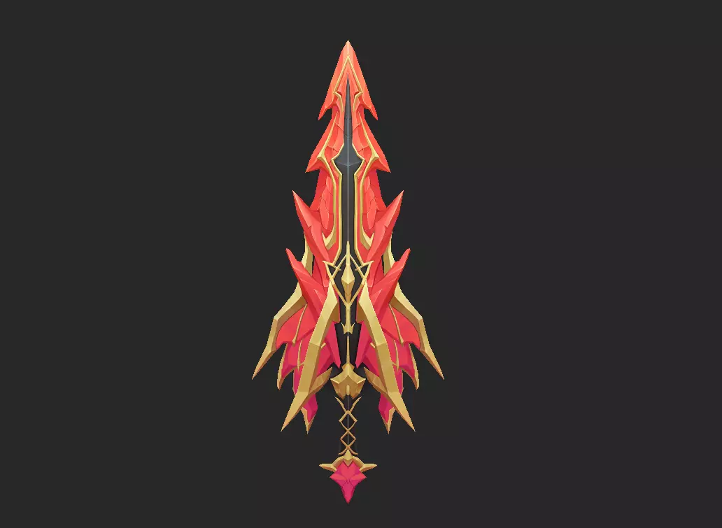 Pack With 30 Fantasy Swords - Part 15 Low-poly 3D model_15