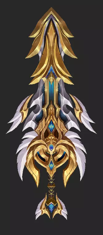 Pack With 30 Fantasy Swords - Part 14 Low-poly 3D model_9