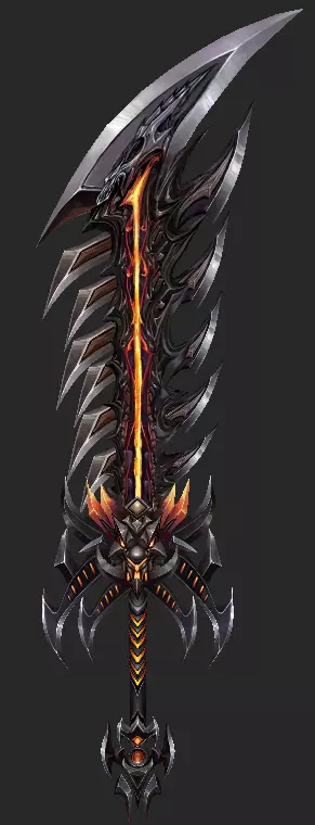 Pack With 30 Fantasy Swords - Part 14 Low-poly 3D model_28