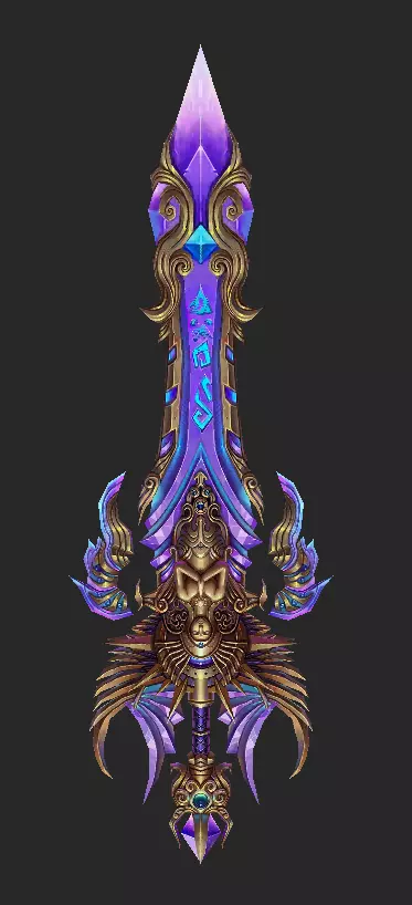 Pack With 30 Fantasy Swords - Part 14 Low-poly 3D model_3