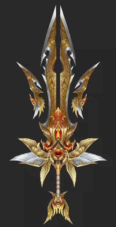 Pack With 30 Fantasy Swords - Part 14 Low-poly 3D model_24