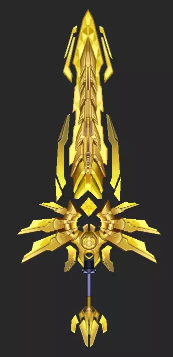 Pack With 30 Fantasy Swords - Part 13 Low-poly 3D model_5