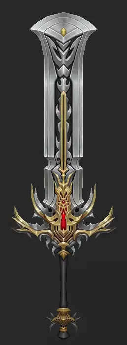 Pack With 30 Fantasy Swords - Part 13 Low-poly 3D model_16