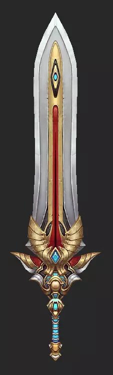 Pack With 30 Fantasy Swords - Part 13 Low-poly 3D model_28