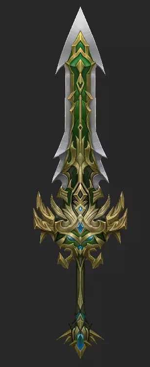 Pack With 30 Fantasy Swords - Part 13 Low-poly 3D model_18