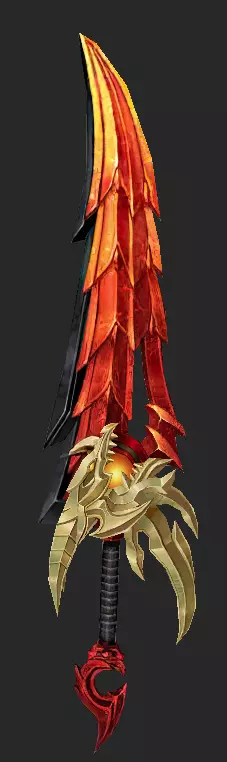 Pack With 30 Fantasy Swords - Part 13 Low-poly 3D model_25