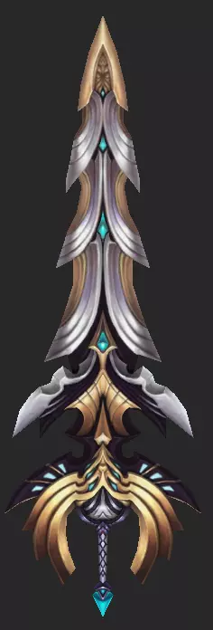 Pack With 30 Fantasy Swords - Part 13 Low-poly 3D model_2