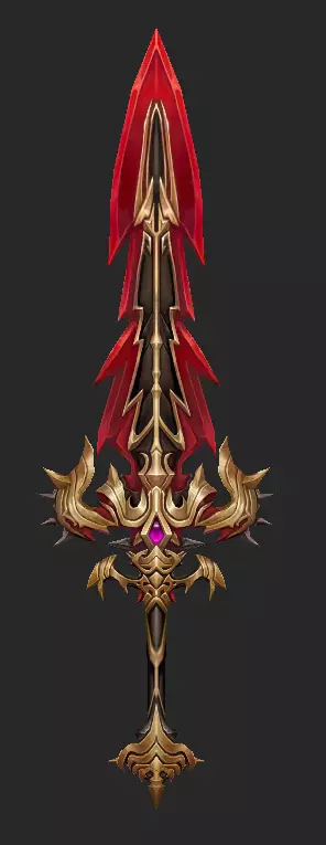 Pack With 30 Fantasy Swords - Part 13 Low-poly 3D model_17