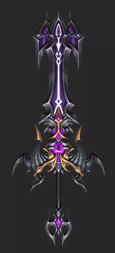 Pack With 30 Fantasy Swords - Part 12 Low-poly 3D model_3