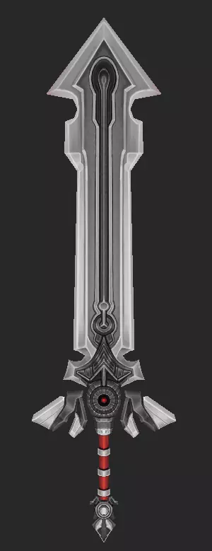 Pack With 30 Fantasy Swords - Part 12 Low-poly 3D model_20