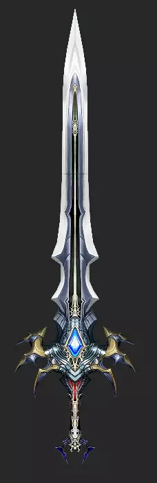 Pack With 30 Fantasy Swords - Part 12 Low-poly 3D model_9