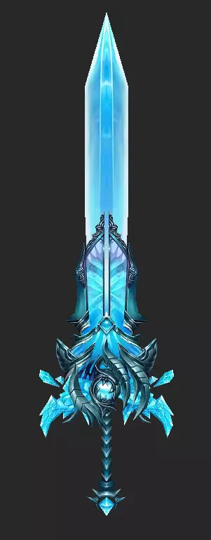 Pack With 30 Fantasy Swords - Part 12 Low-poly 3D model_7