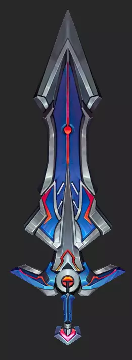 Pack With 30 Fantasy Swords - Part 11 Low-poly 3D model_3