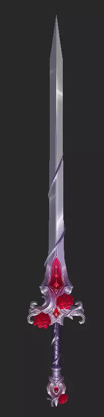 Pack With 30 Fantasy Swords - Part 11 Low-poly 3D model_28