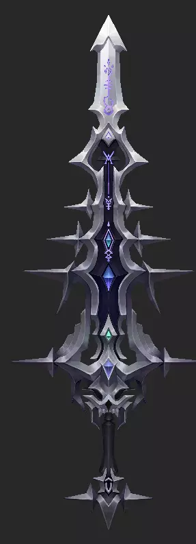 Pack With 30 Fantasy Swords - Part 11 Low-poly 3D model_21