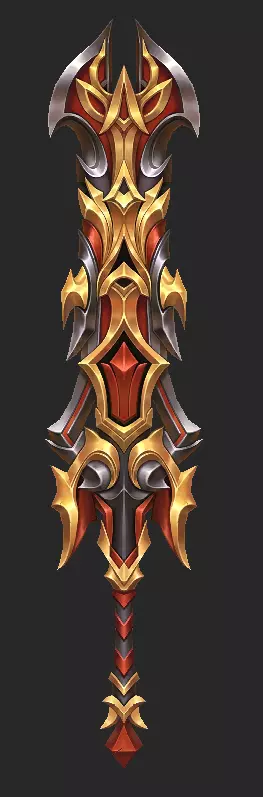 Pack With 30 Fantasy Swords - Part 11 Low-poly 3D model_23