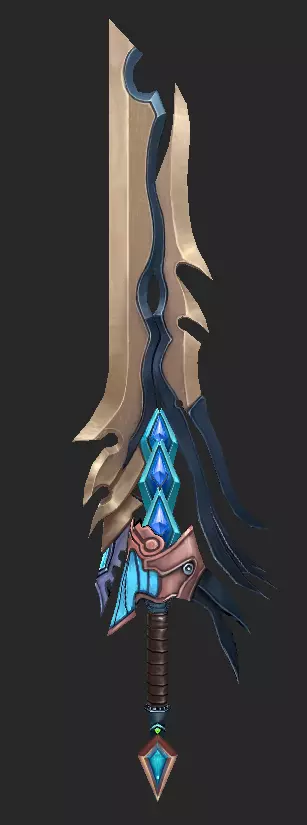 Pack With 30 Fantasy Swords - Part 11 Low-poly 3D model_19