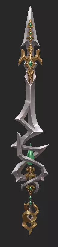 Pack With 30 Fantasy Swords - Part 11 Low-poly 3D model_26