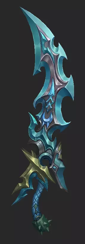 Pack With 30 Fantasy Swords - Part 11 Low-poly 3D model_27