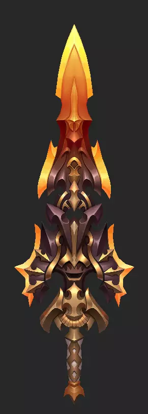 Pack With 30 Fantasy Swords - Part 11 Low-poly 3D model_25