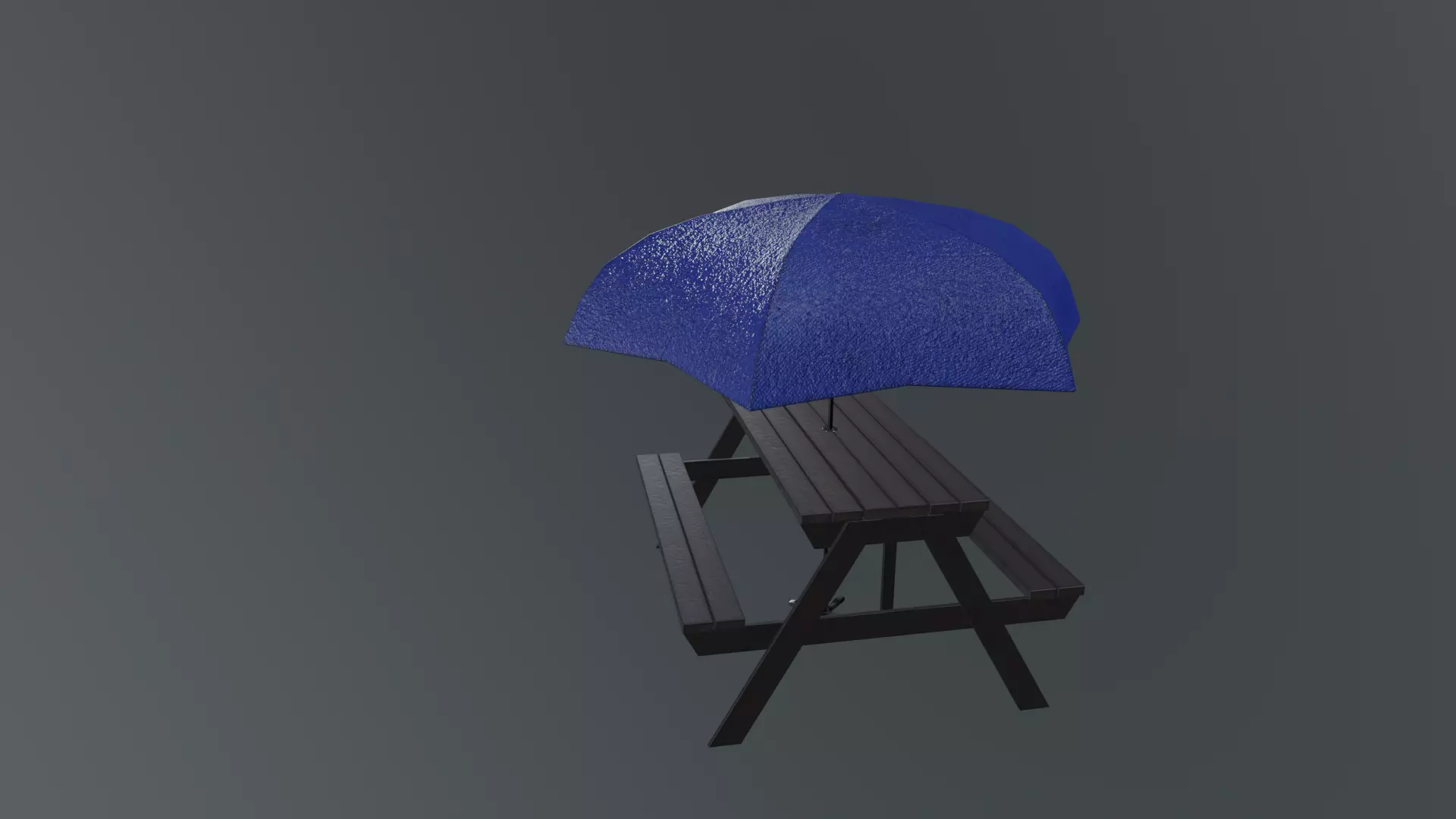 picnic table Low-poly 3D model