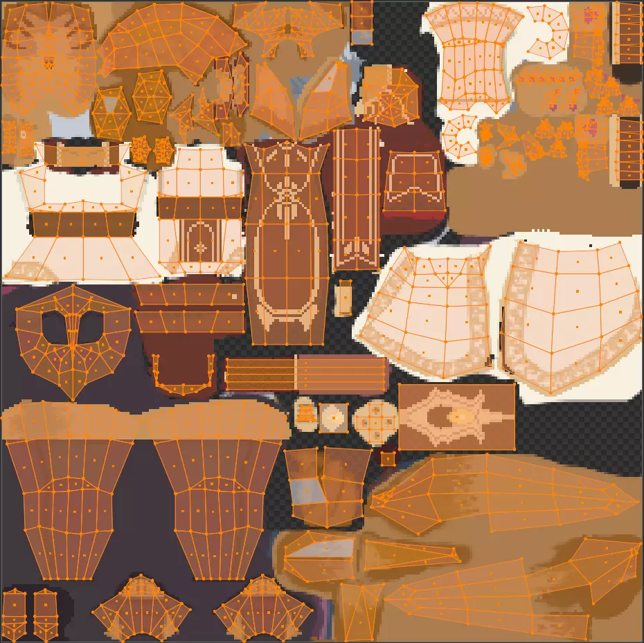 3D Lowpoly style furry character - Fevronia The Cleric Low-poly 3D model_9