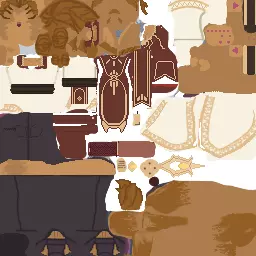 3D Lowpoly style furry character - Fevronia The Cleric Low-poly 3D model_8