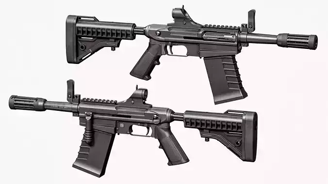 M26 MASS SHOTGUN RIGGED Low-poly 3D model