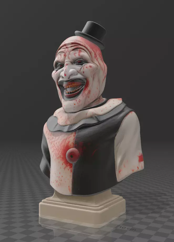 busto art el payaso terrifier 3D print model