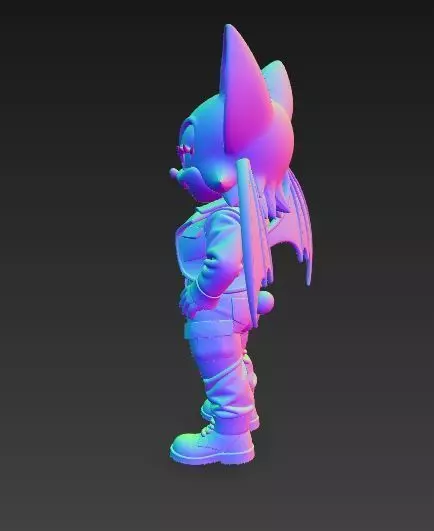 Rouge the Bat Indiana Jones Style 3D Collectible Figure 3D print model_19