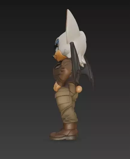 Rouge the Bat Indiana Jones Style 3D Collectible Figure 3D print model_14