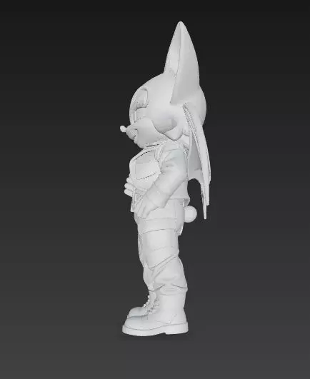 Rouge the Bat Indiana Jones Style 3D Collectible Figure 3D print model_6