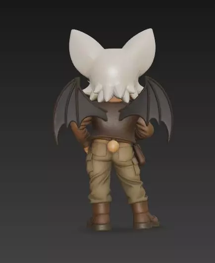 Rouge the Bat Indiana Jones Style 3D Collectible Figure 3D print model_13