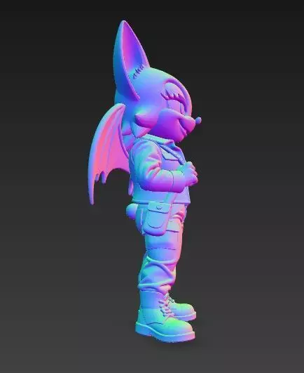 Rouge the Bat Indiana Jones Style 3D Collectible Figure 3D print model_16