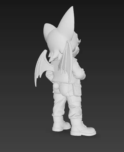 Rouge the Bat Indiana Jones Style 3D Collectible Figure 3D print model_4