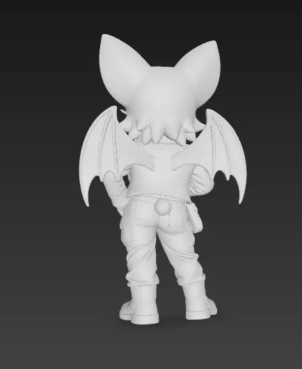 Rouge the Bat Indiana Jones Style 3D Collectible Figure 3D print model_5