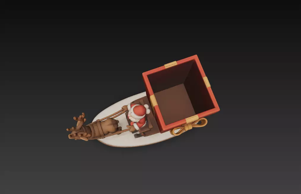 Santa Claus Candy Box 3D print model_2