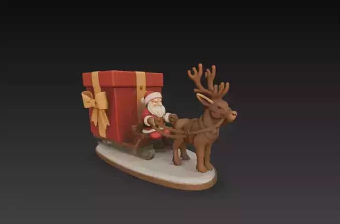Santa Claus Candy Box 3D print model