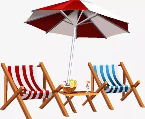 Beach Chair Low-poly 3D model_2