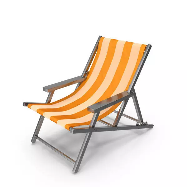 Beach Chair Low-poly 3D model_1
