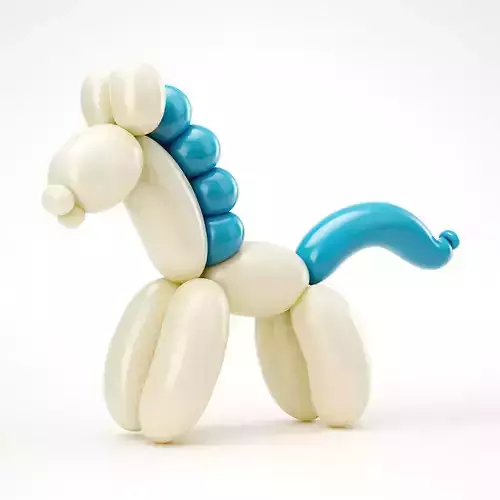 Pony Horse Balloon Decoration Props Second Life toy 3D print model
