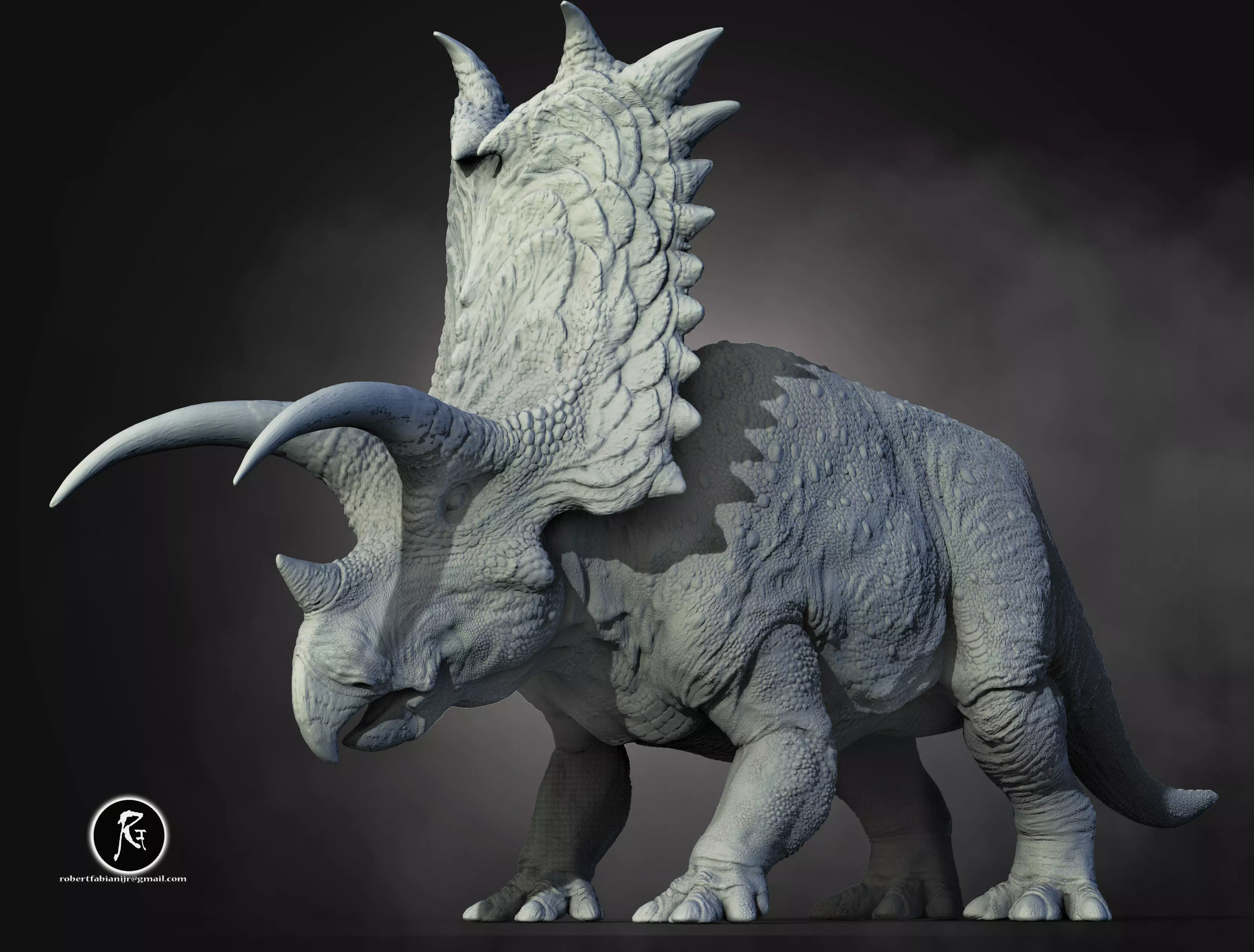 Pentaceratops V2 3D print model_0