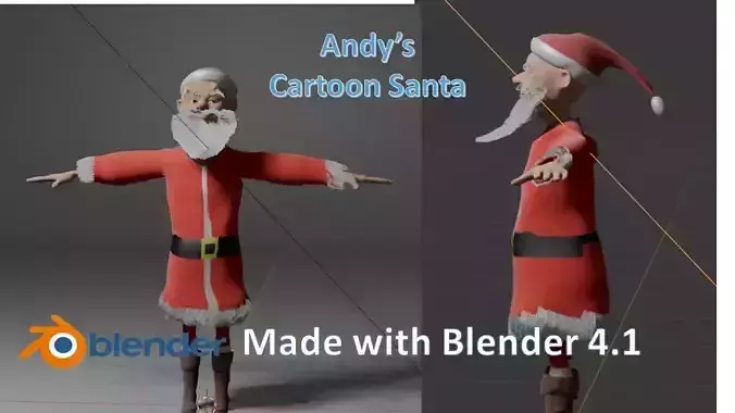 Andys cartoon Santa