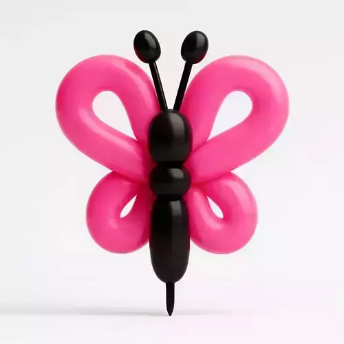 Butterfly Pink Wings Balloon Decoration Props Second Life toy