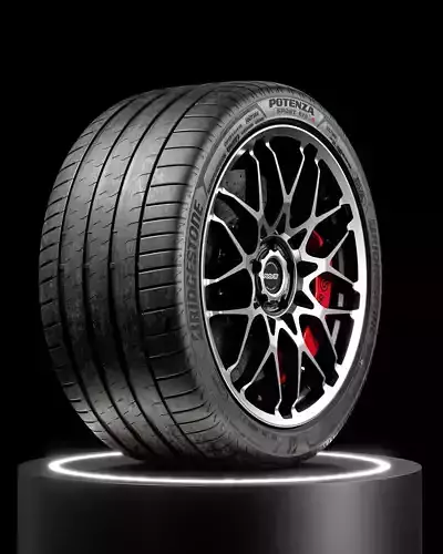 Bridgestone Potenza SPORT EVO 285 35 R19 103Y 3D model 6
