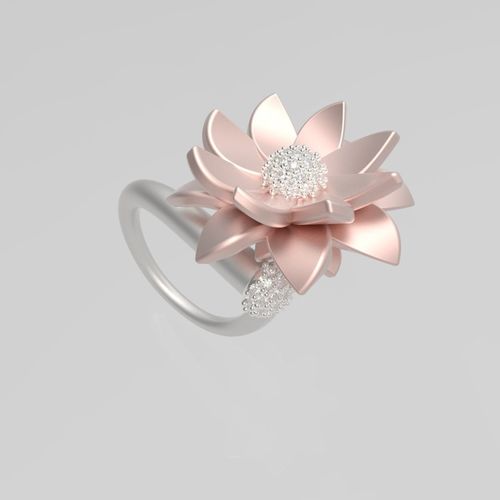 Contemporary Lotus Ring 3D print model
