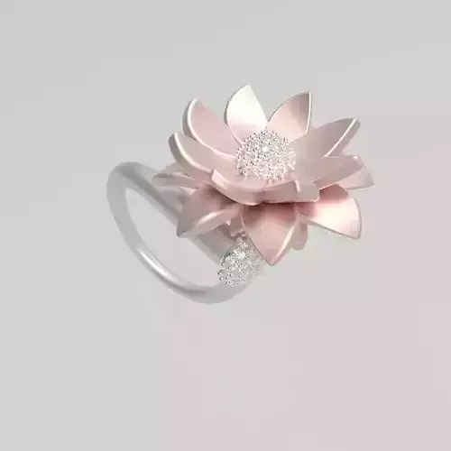 Contemporary Lotus Ring